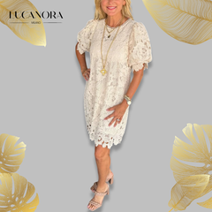 Ida Cena™ Elegancka koronkowa sukienka damska