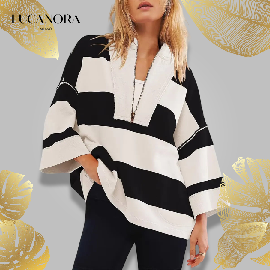 Keira™ Oversize'owa koszula w paski w stylu vintage
