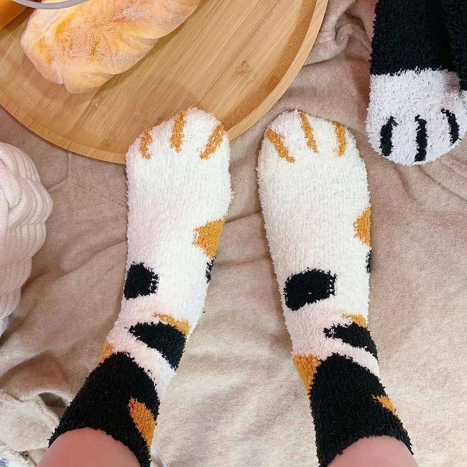 KittyCat™ Bardzo wygodne i ciepłe skarpetki na kocie łapki