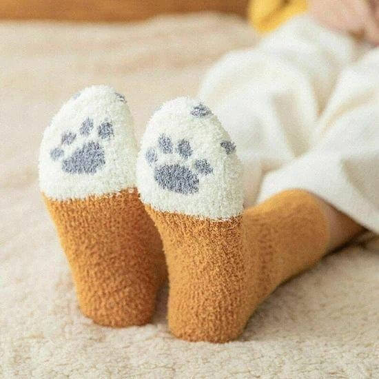KittyCat™ Bardzo wygodne i ciepłe skarpetki na kocie łapki