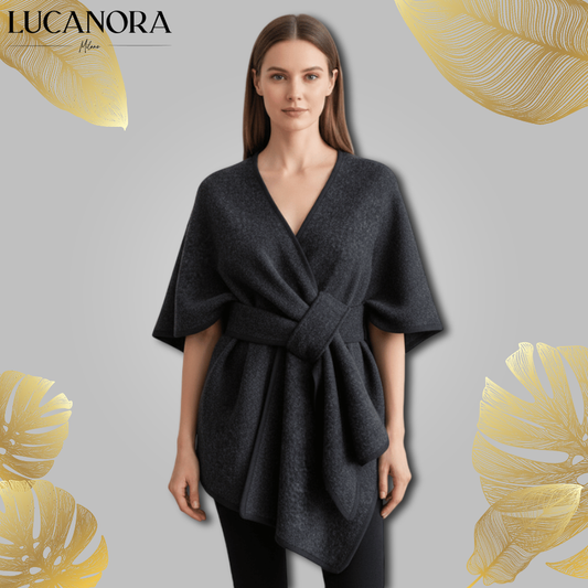 Letizia Pileggi™ Ponczo o eleganckim klasycznym kroju
