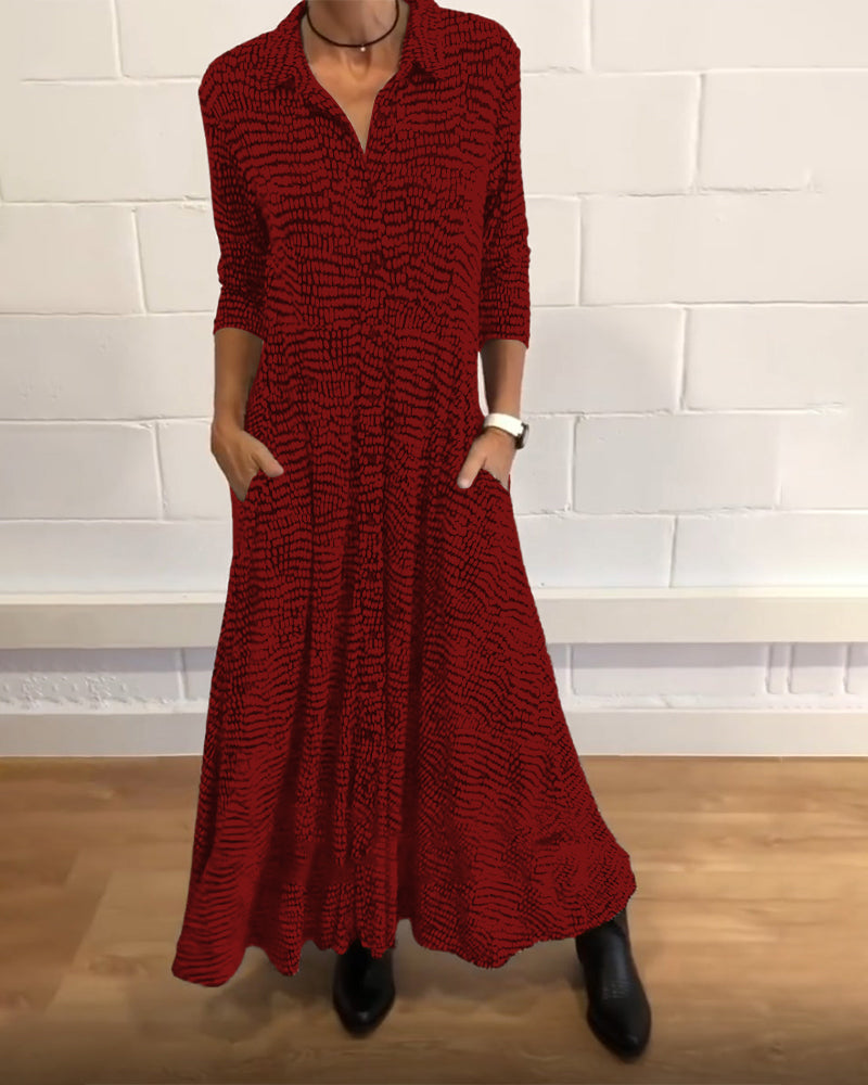 Linda Pignato™ Elegancka sukienka z kieszeniami