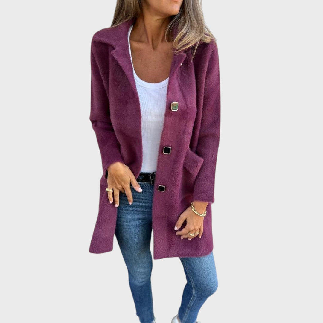 Luisa Murgo™ Elegancki kardigan z kołnierzem