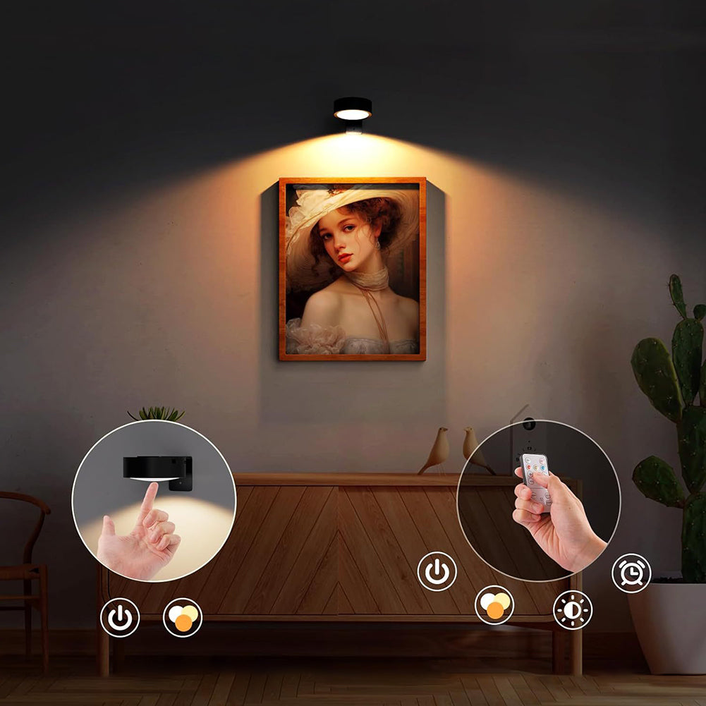 LumiMag™ Magnetyczna bezprzewodowa lampa LED do podświetlania obrazów z 13 trybami światła
