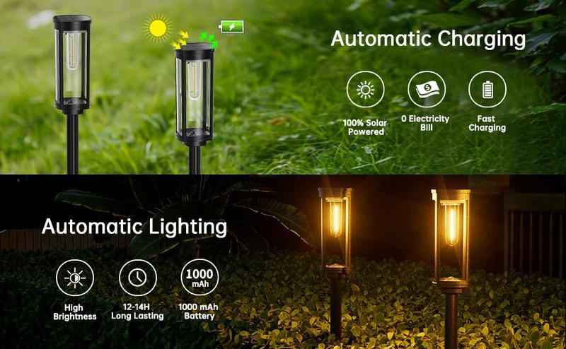 LumiPath Pro™ Dekoracyjne solarne lampy ogrodowe