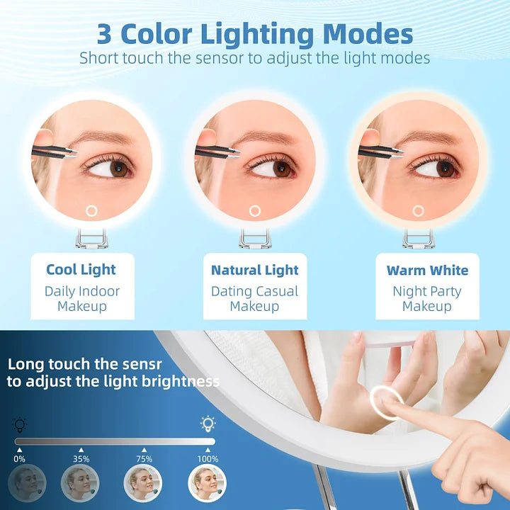 LumiZoom™ Lusterko kosmetyczne powiększające z akumulatorem