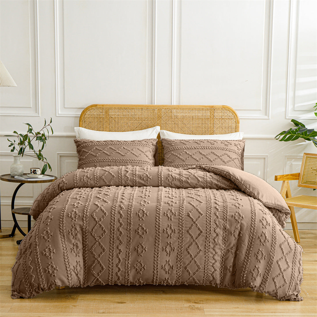 LuxeBed™ Zestaw pościeli z tłoczonymi detalami