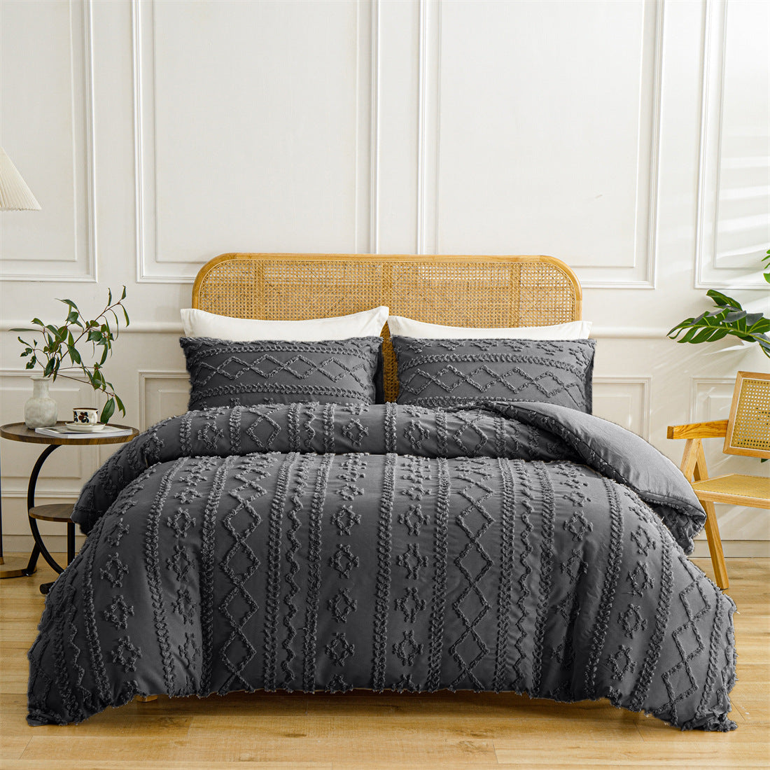 LuxeBed™ Zestaw pościeli z tłoczonymi detalami
