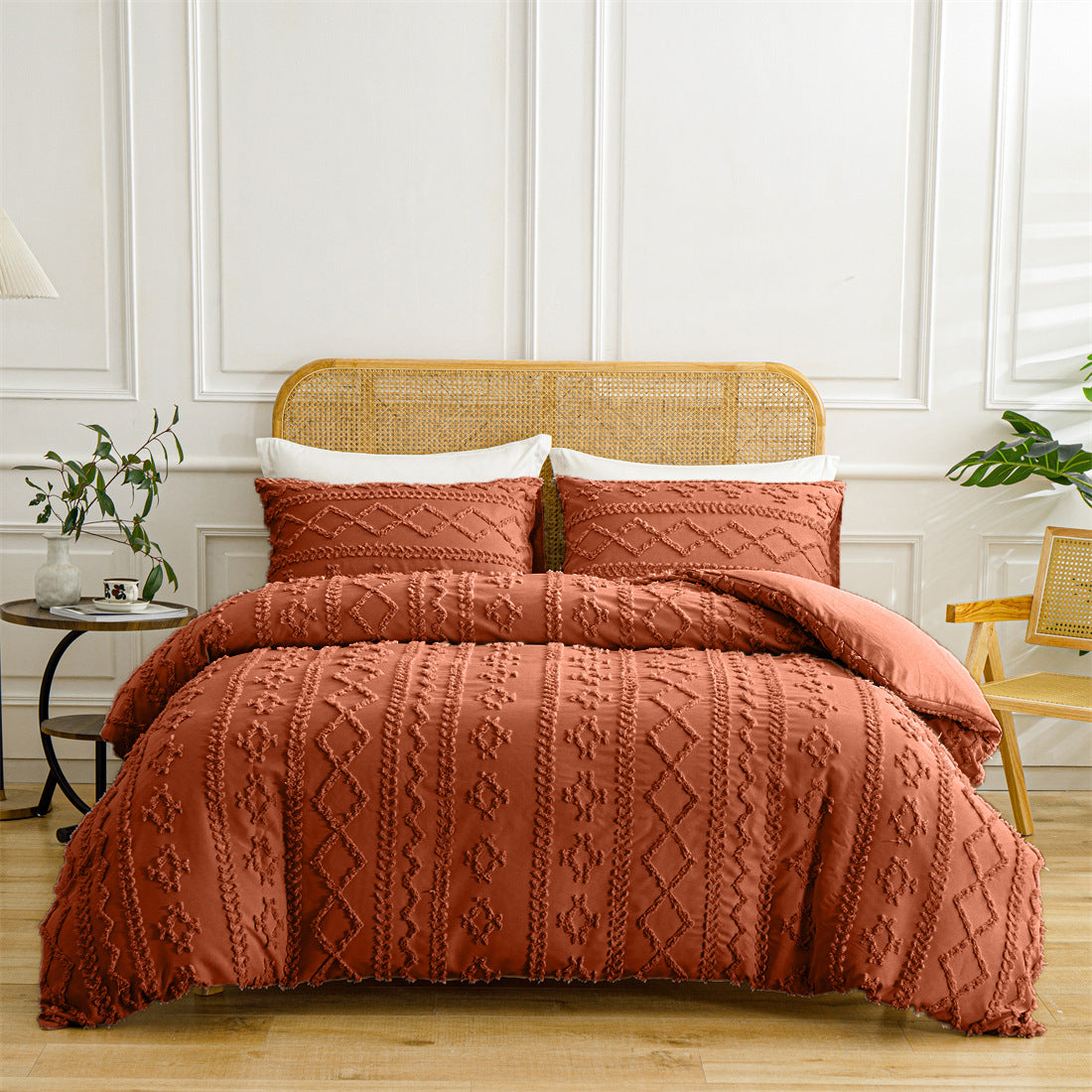 LuxeBed™ Zestaw pościeli z tłoczonymi detalami