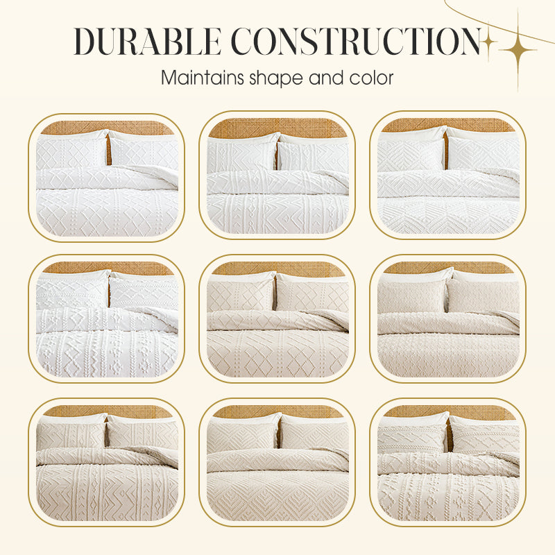 LuxeBed™ Zestaw pościeli z tłoczonymi detalami
