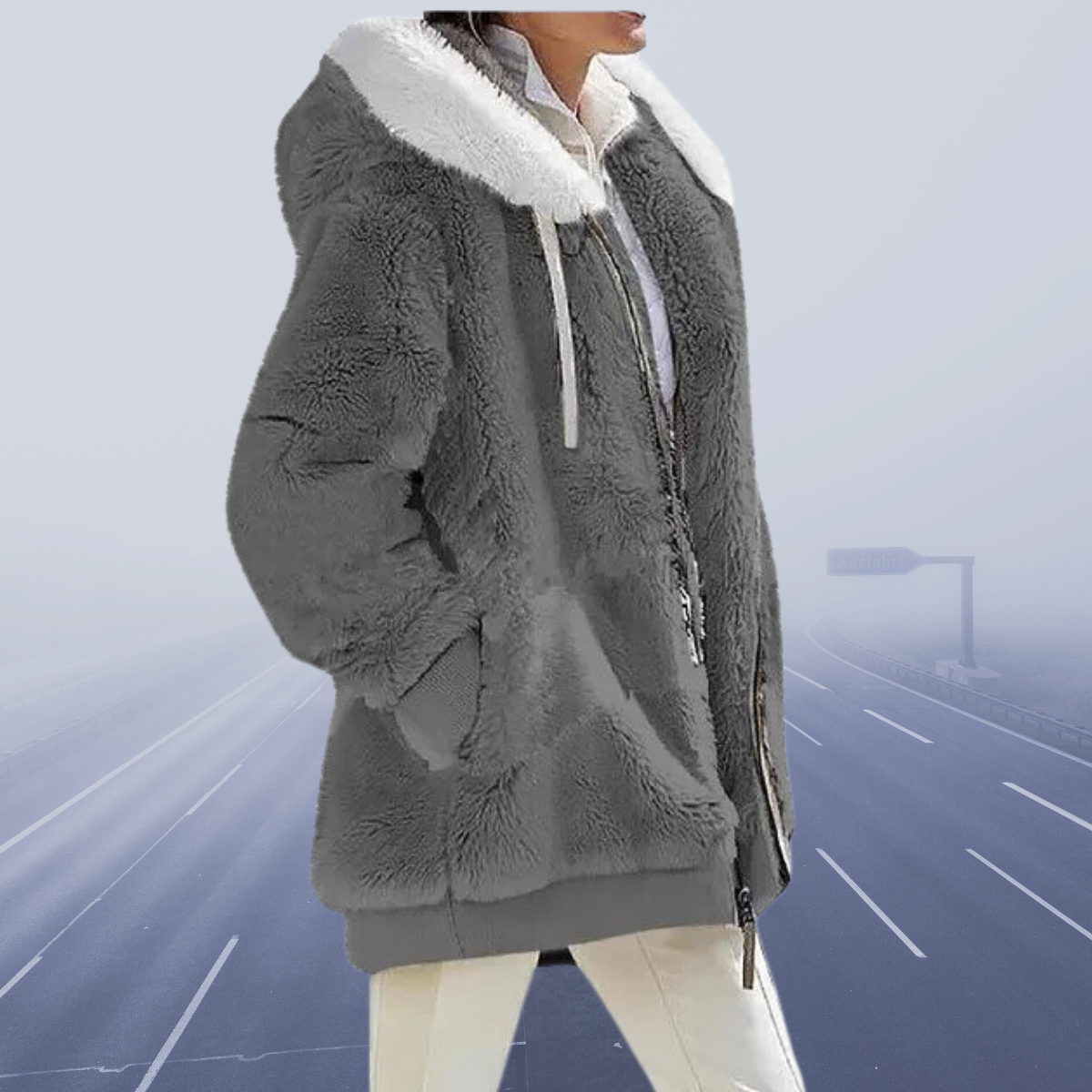 Marisol™ Casualowa kurtka polarowa z kapturem