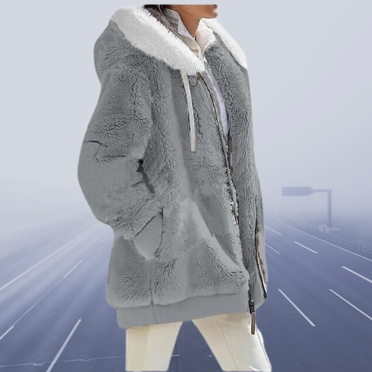 Marisol™ Casualowa kurtka polarowa z kapturem