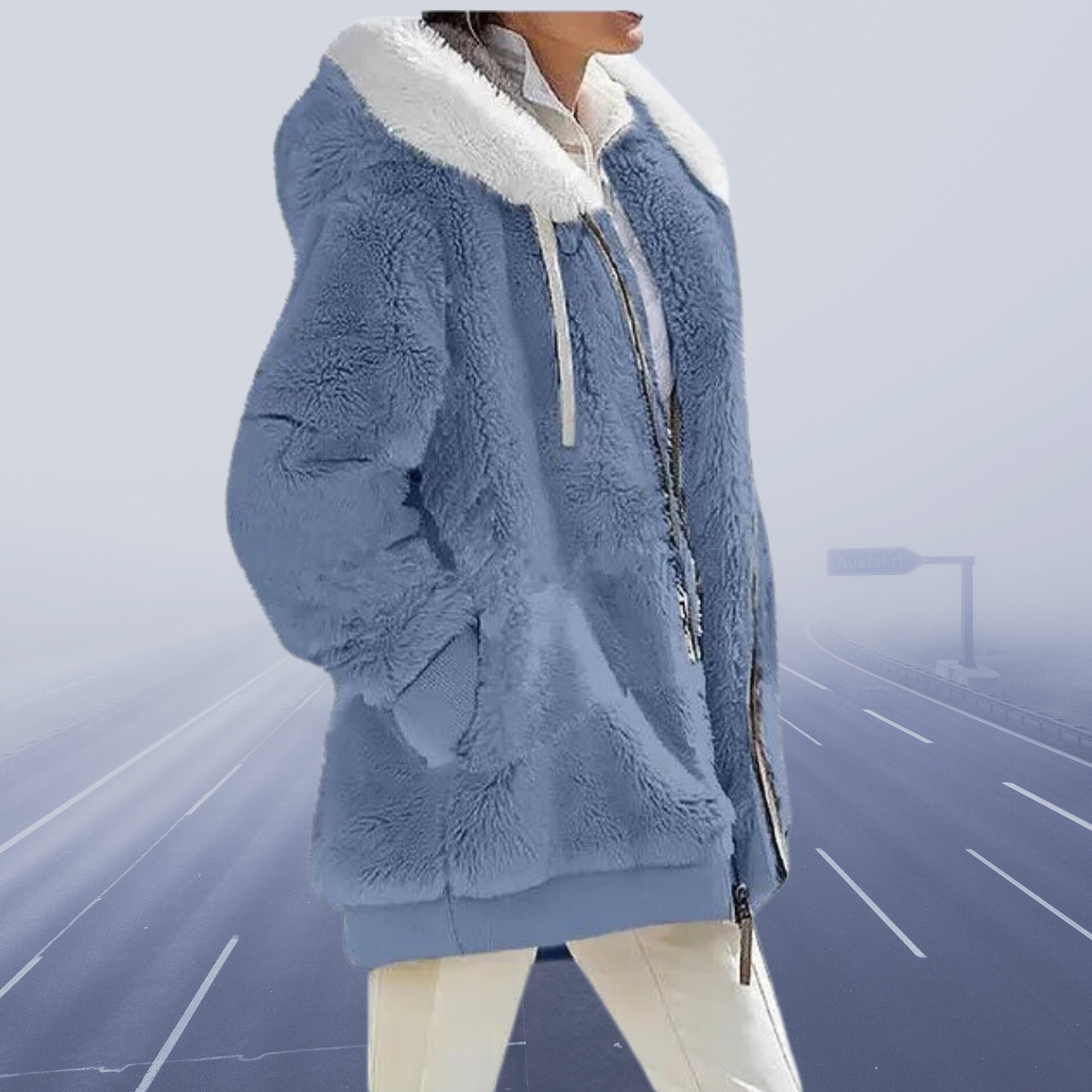 Marisol™ Casualowa kurtka polarowa z kapturem