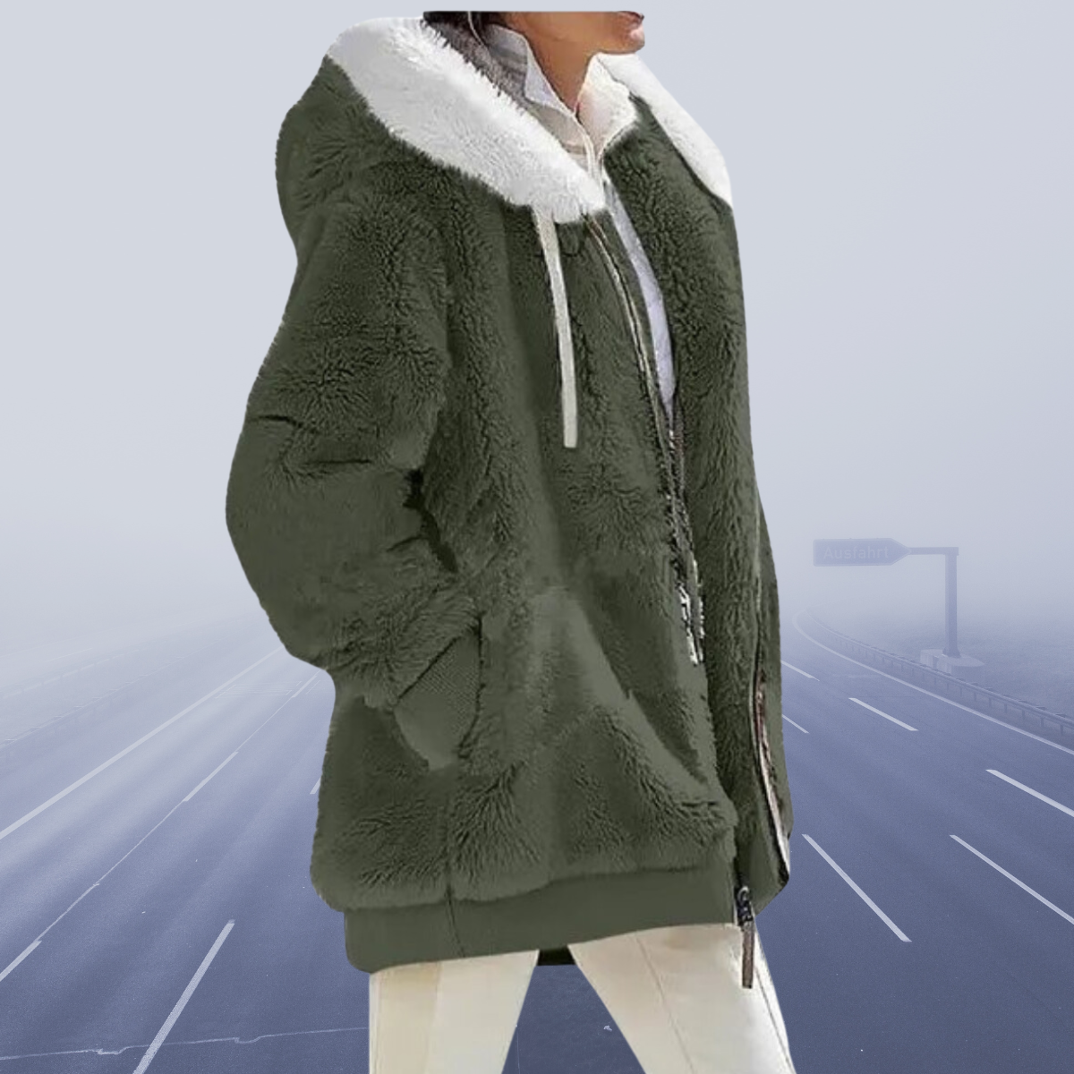 Marisol™ Casualowa kurtka polarowa z kapturem