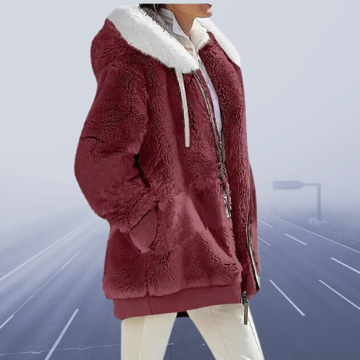 Marisol™ Casualowa kurtka polarowa z kapturem
