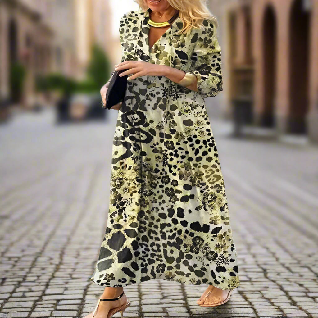 Marzia Baglio™ Modna sukienka w panterkę