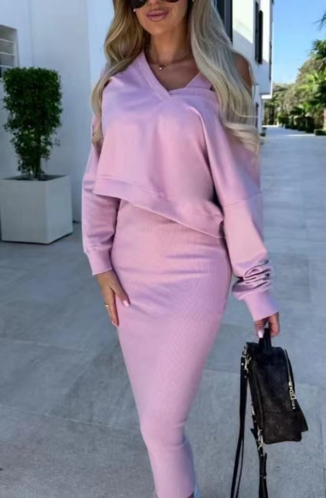 Milana Volta™ Zestaw Sukienka i bluza z dekoltem w serek