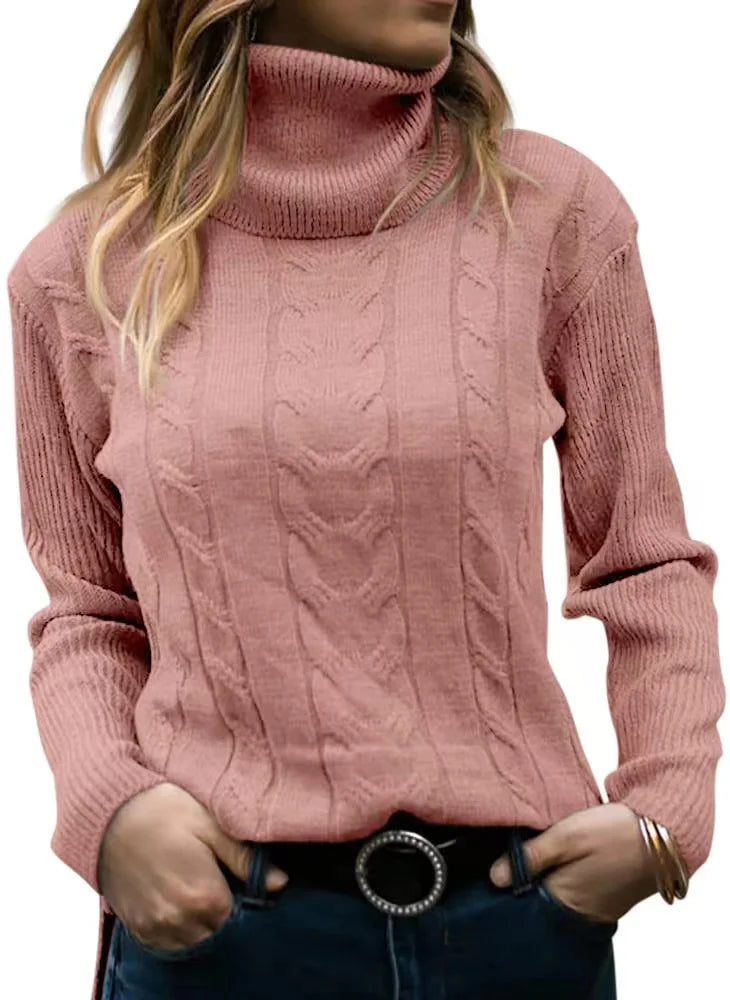 Nerea Carolla™ Dzianinowy sweter z golfem w stylu retro