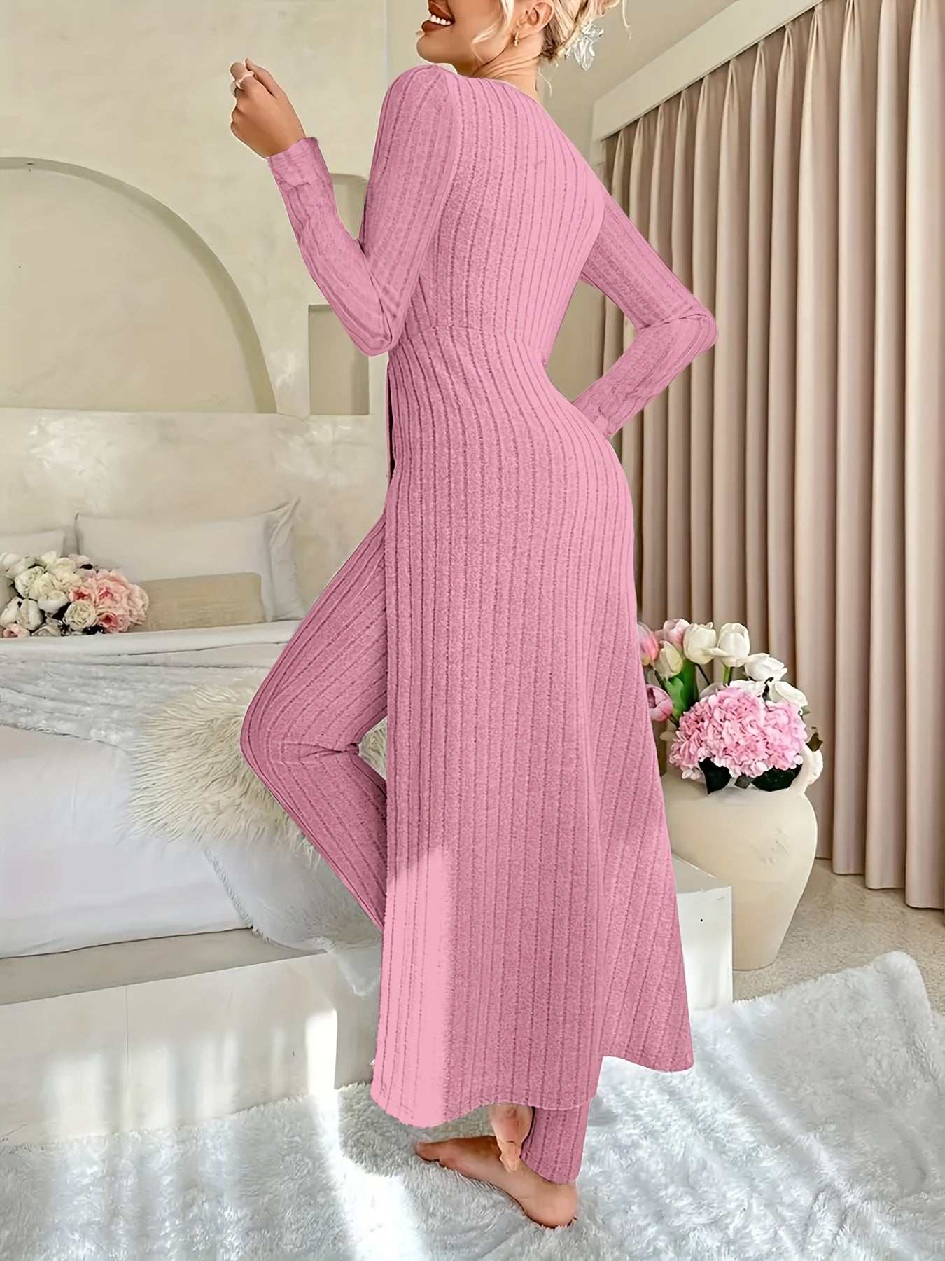 Nicole Coiro™ Komplet dwuczęściowy z tuniką z długim rękawem