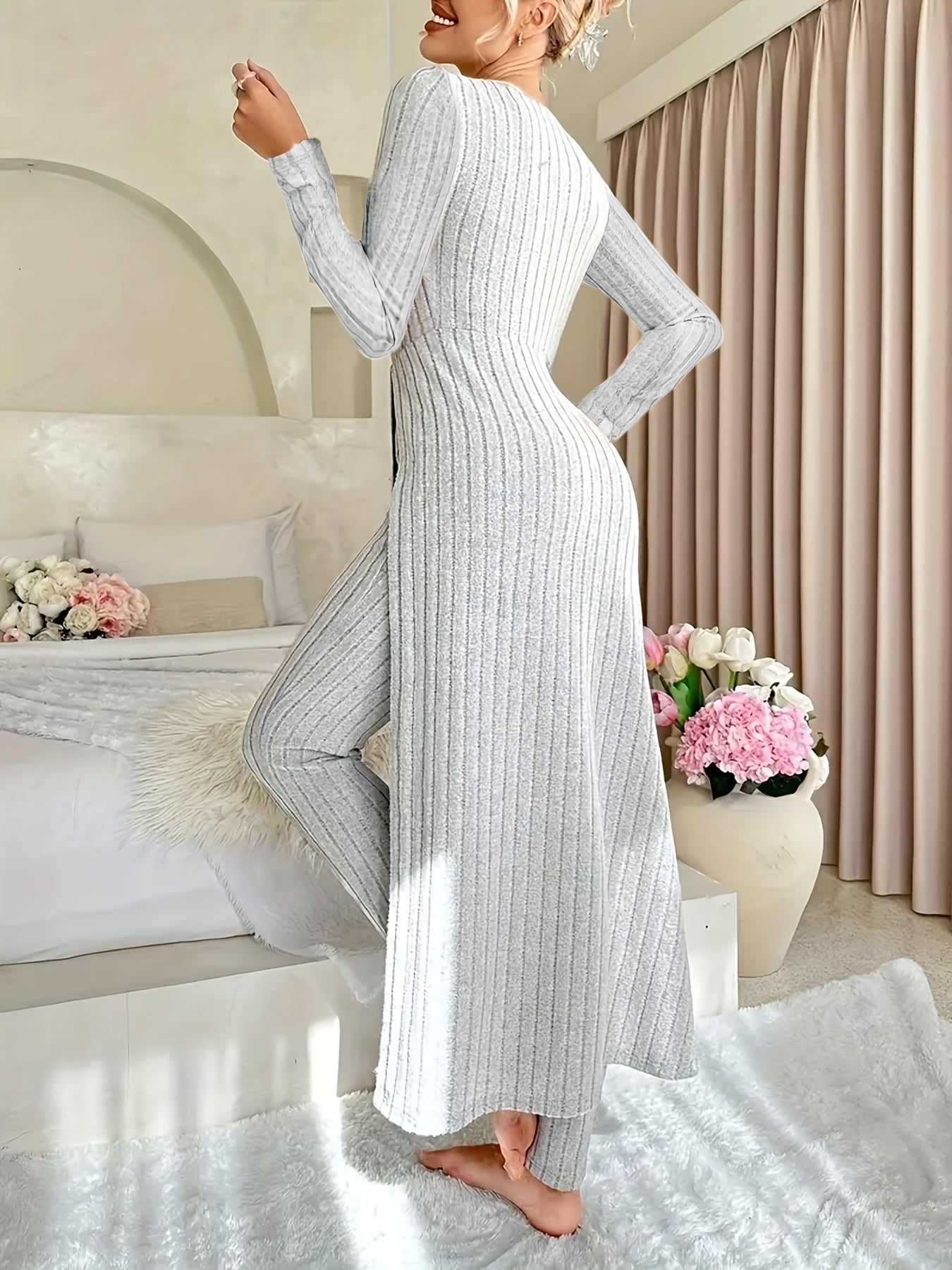 Nicole Coiro™ Komplet dwuczęściowy z tuniką z długim rękawem