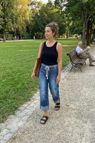 Novella Trecastelli™ Szerokie spodnie boyfriend na co dzień