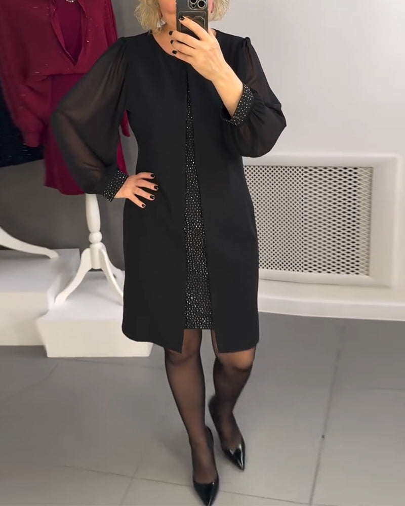 Olga Bassi™ Długa sukienka z rozcięciem