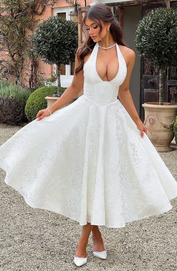 Olivia Teodoro™ Elegancka romantyczna sukienka midi