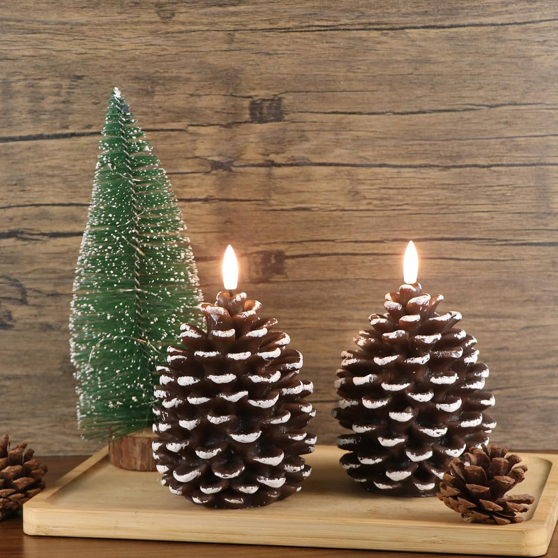 PineCharm™ Świece w kształcie szyszek sosnowych