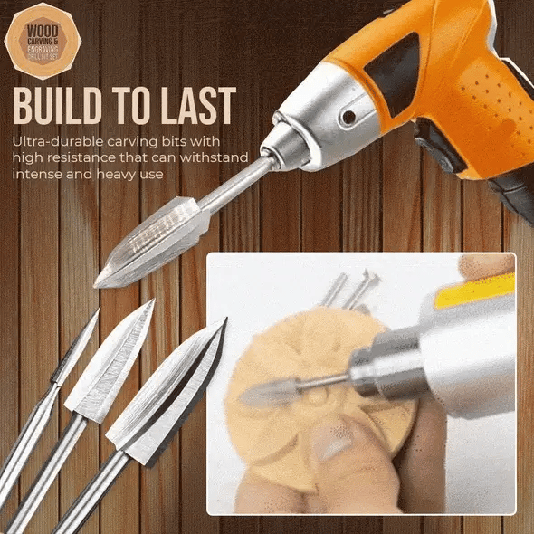 ProCraft Kit™️ Wiertła do grawerowania w drewnie