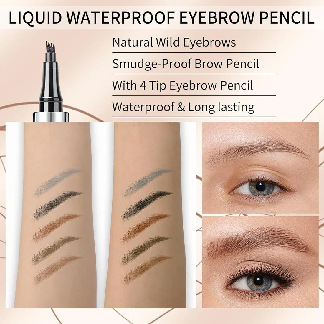 QIC Eyebrow™ łatwa kredka do brwi dla naturalnego efektu
