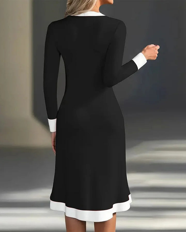 Romana Arace™ Elegancka sukienka z długim rękawem