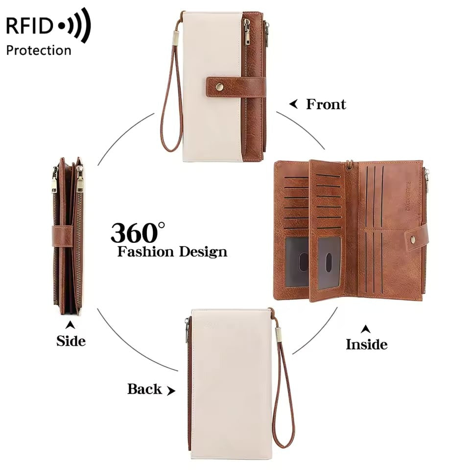 ShieldFold™ Elegancki portfel z wieloma miejscami na karty