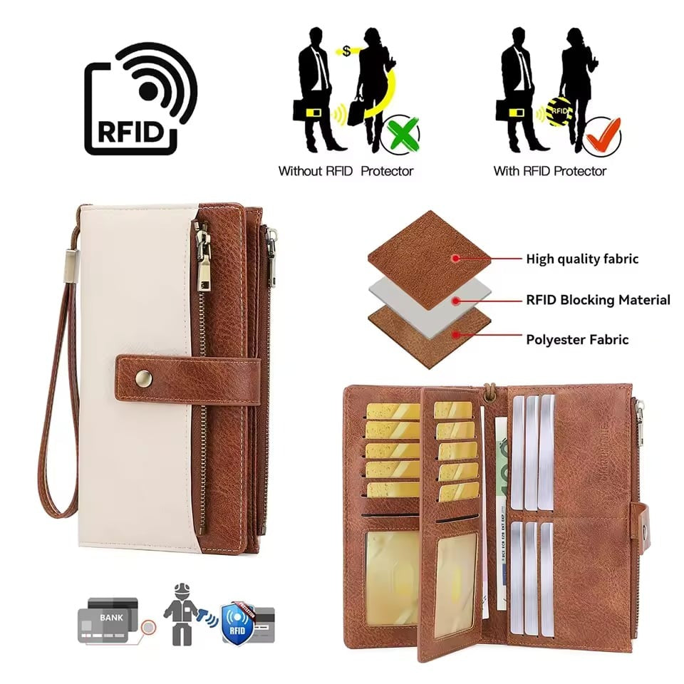 ShieldFold™ Elegancki portfel z wieloma miejscami na karty