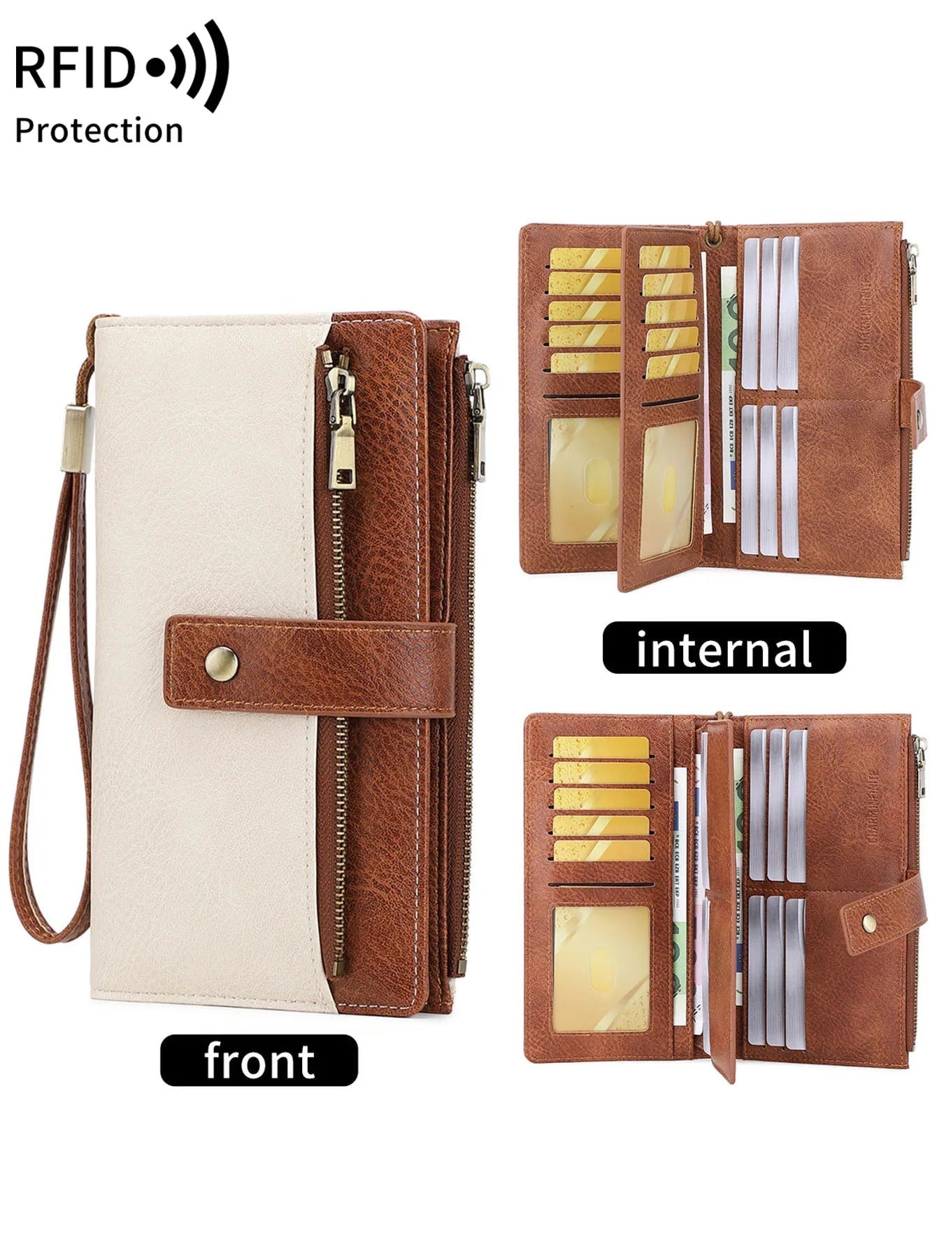 ShieldFold™ Elegancki portfel z wieloma miejscami na karty