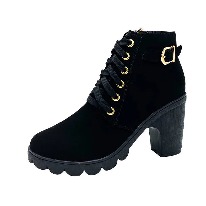 Silvia Savaria™ Stylowe buty damskie na masywnym obcasie