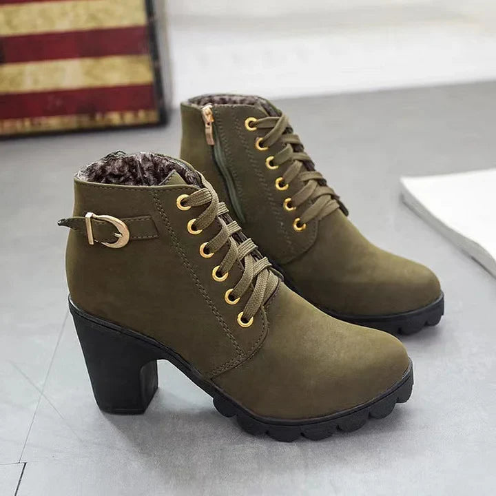 Silvia Savaria™ Stylowe buty damskie na masywnym obcasie