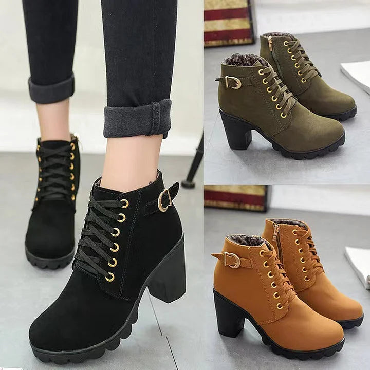 Silvia Savaria™ Stylowe buty damskie na masywnym obcasie
