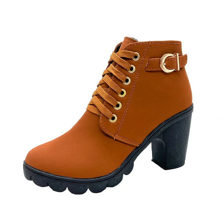 Silvia Savaria™ Stylowe buty damskie na masywnym obcasie