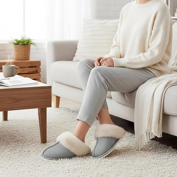 SnugStep™ Pluszowe kapcie domowe