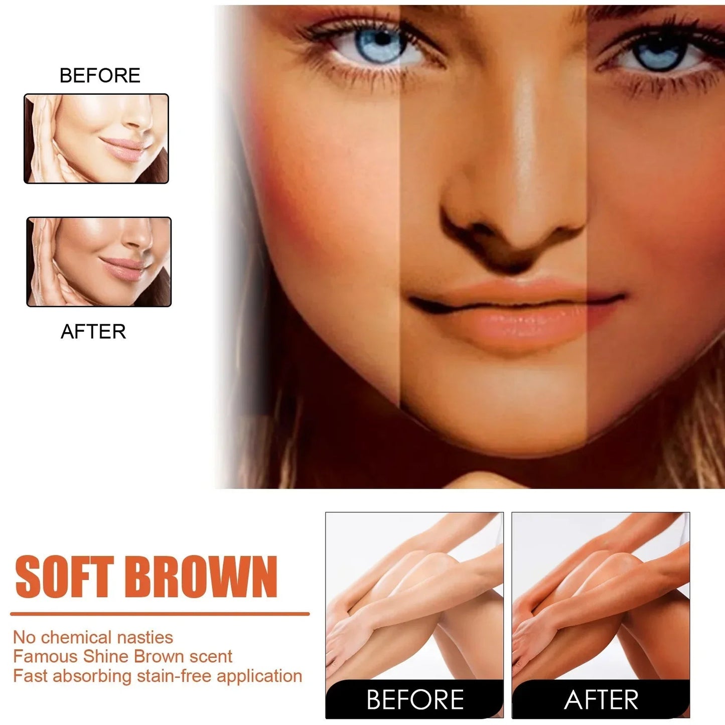 Soft Brown™️Krem samoopalający