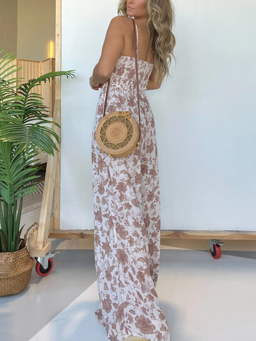 Solange Grieco™ Kwiatowy kombinezon z szerokimi nogawkami