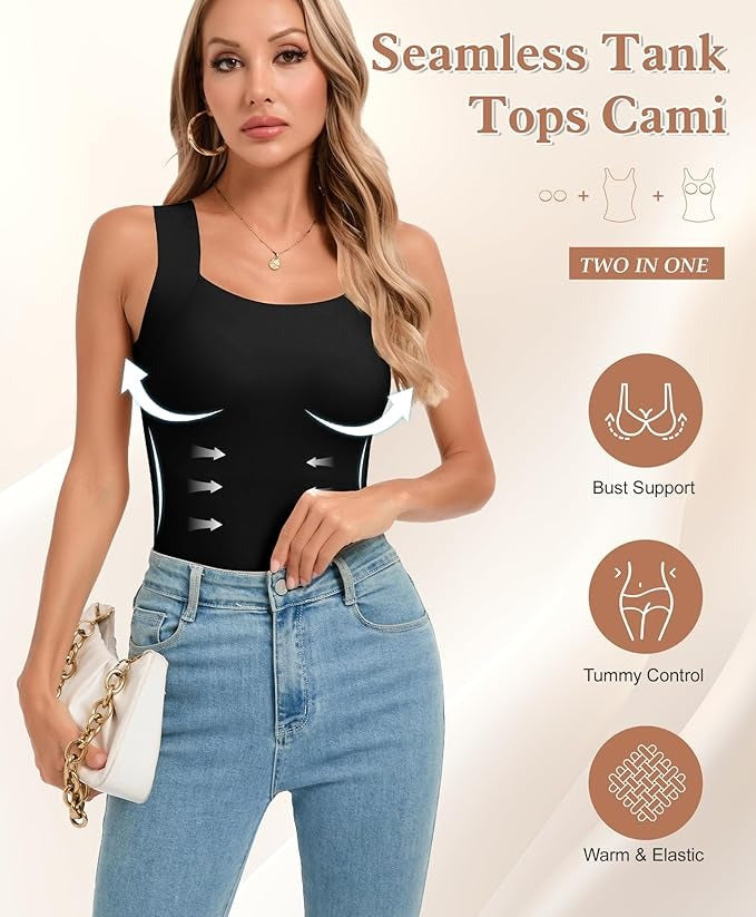 StretchWell™ Modelujący Top z Miękkim Wbudowanym Biustonoszem