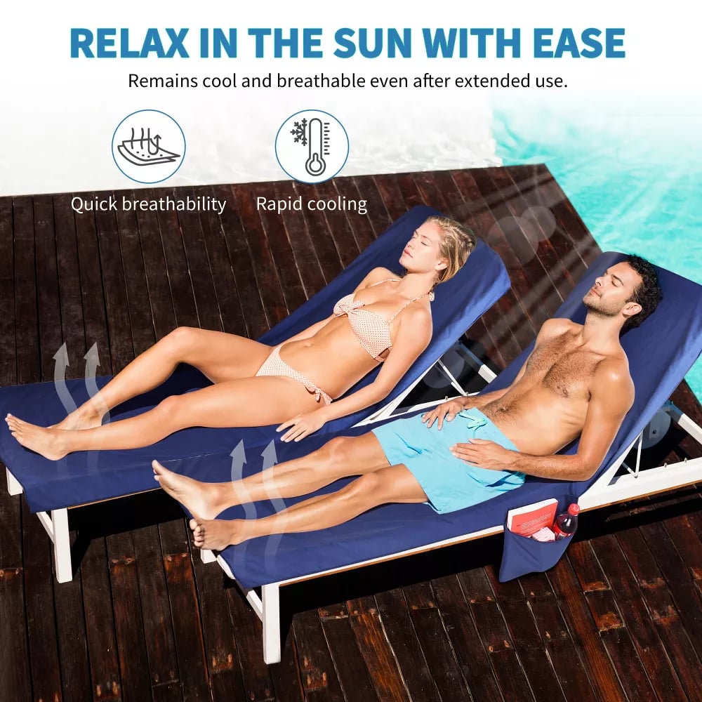 SunVibe™ Szybkoschnący ręcznik plażowy z kieszeniami