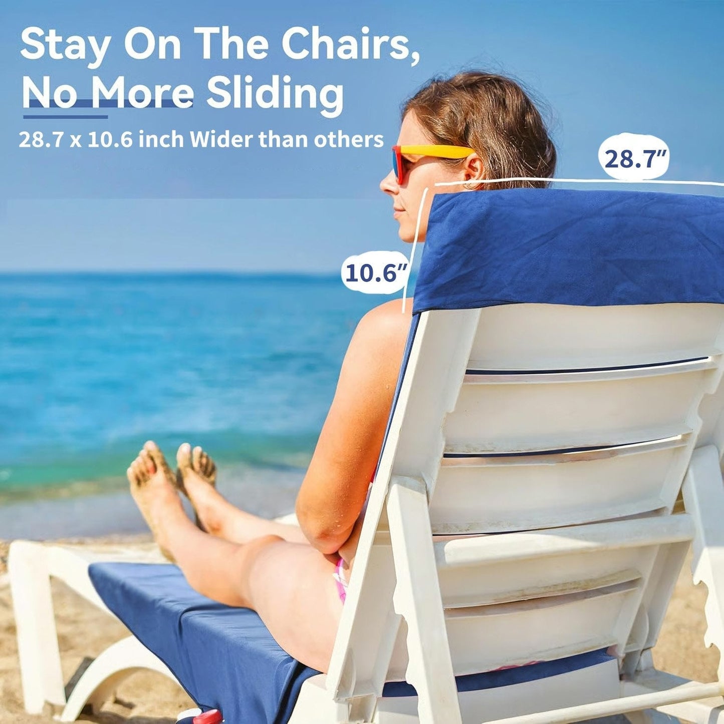 SunVibe™ Szybkoschnący ręcznik plażowy z kieszeniami