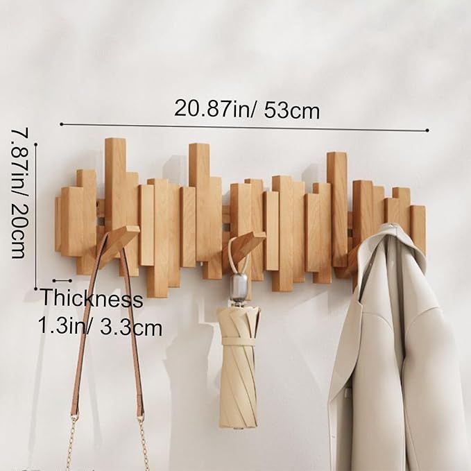 TimberHook™ Wieszak ścienny z drewna