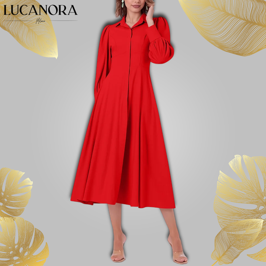 Tullia Cavallo™ Elegancka sukienka midi o linii A