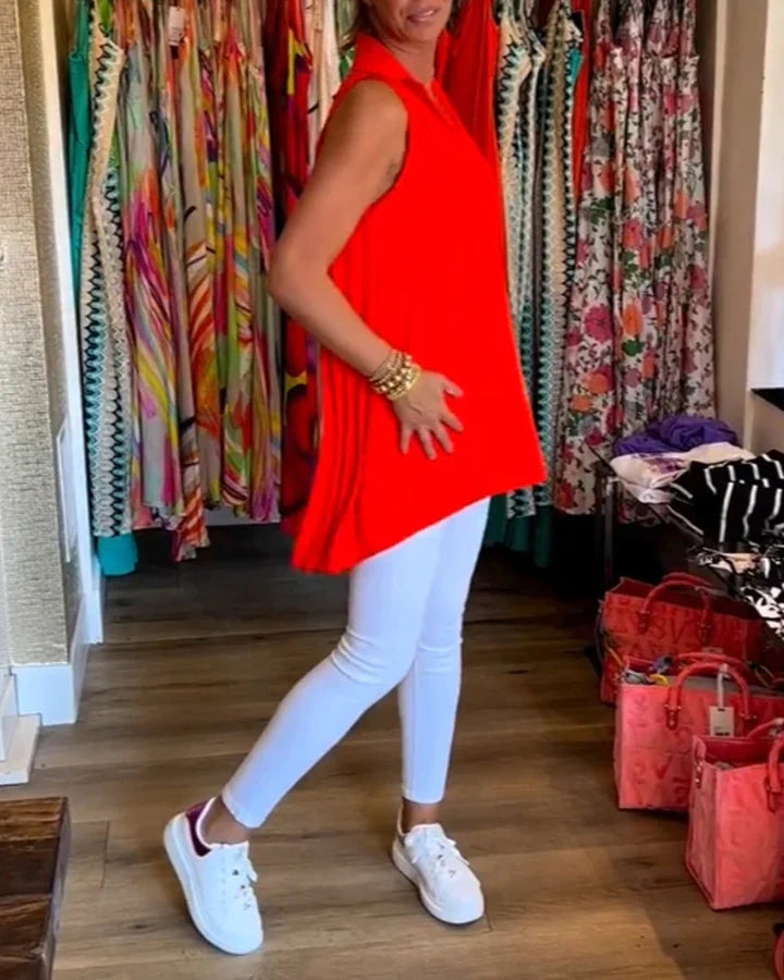 Ugolina™ Bluzka koszulowa bez rękawów