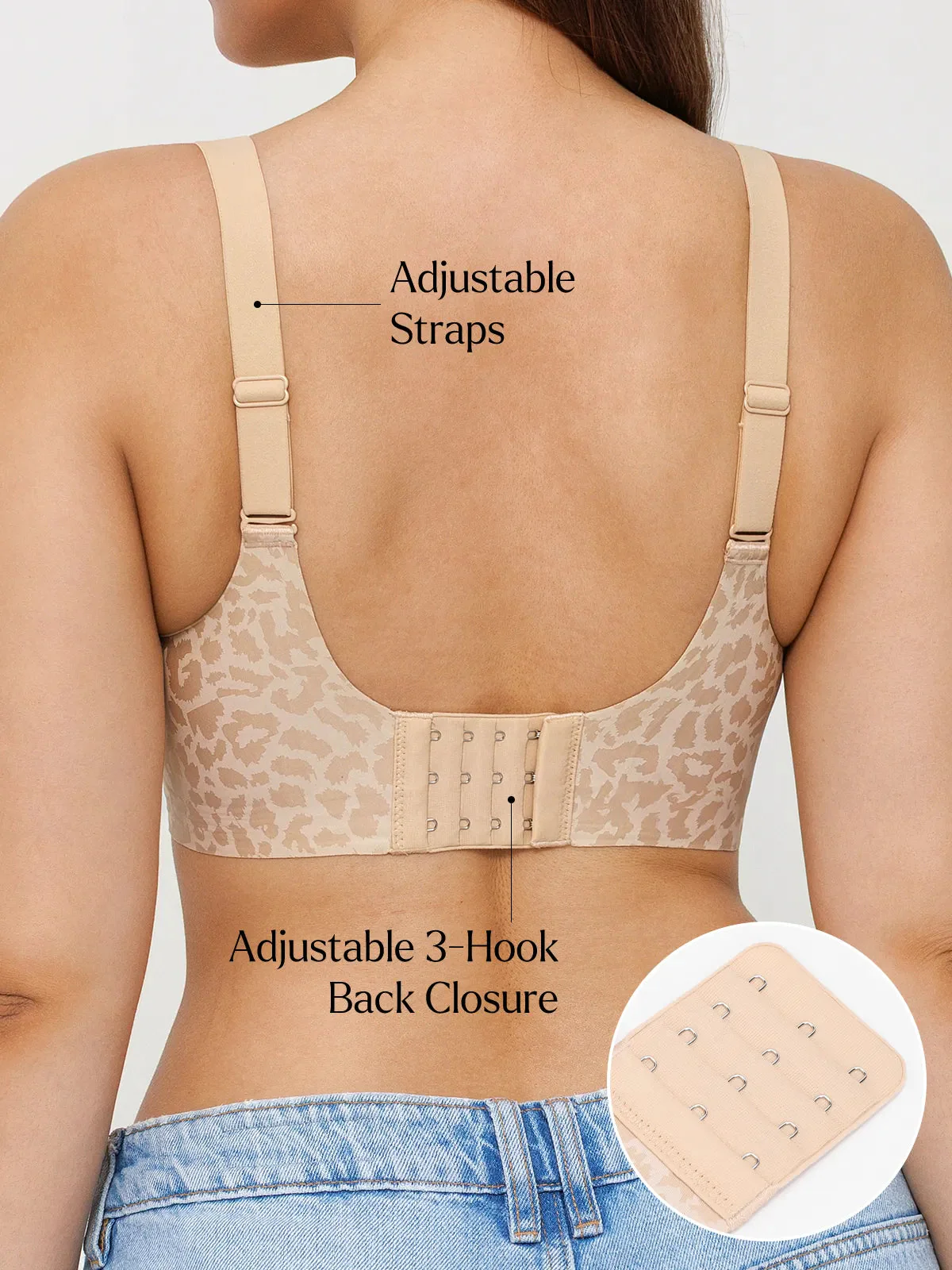 Velourette™ Bezszwowy Biustonosz Bralette bez Fiszbin z Głębokim Dekoltem V
