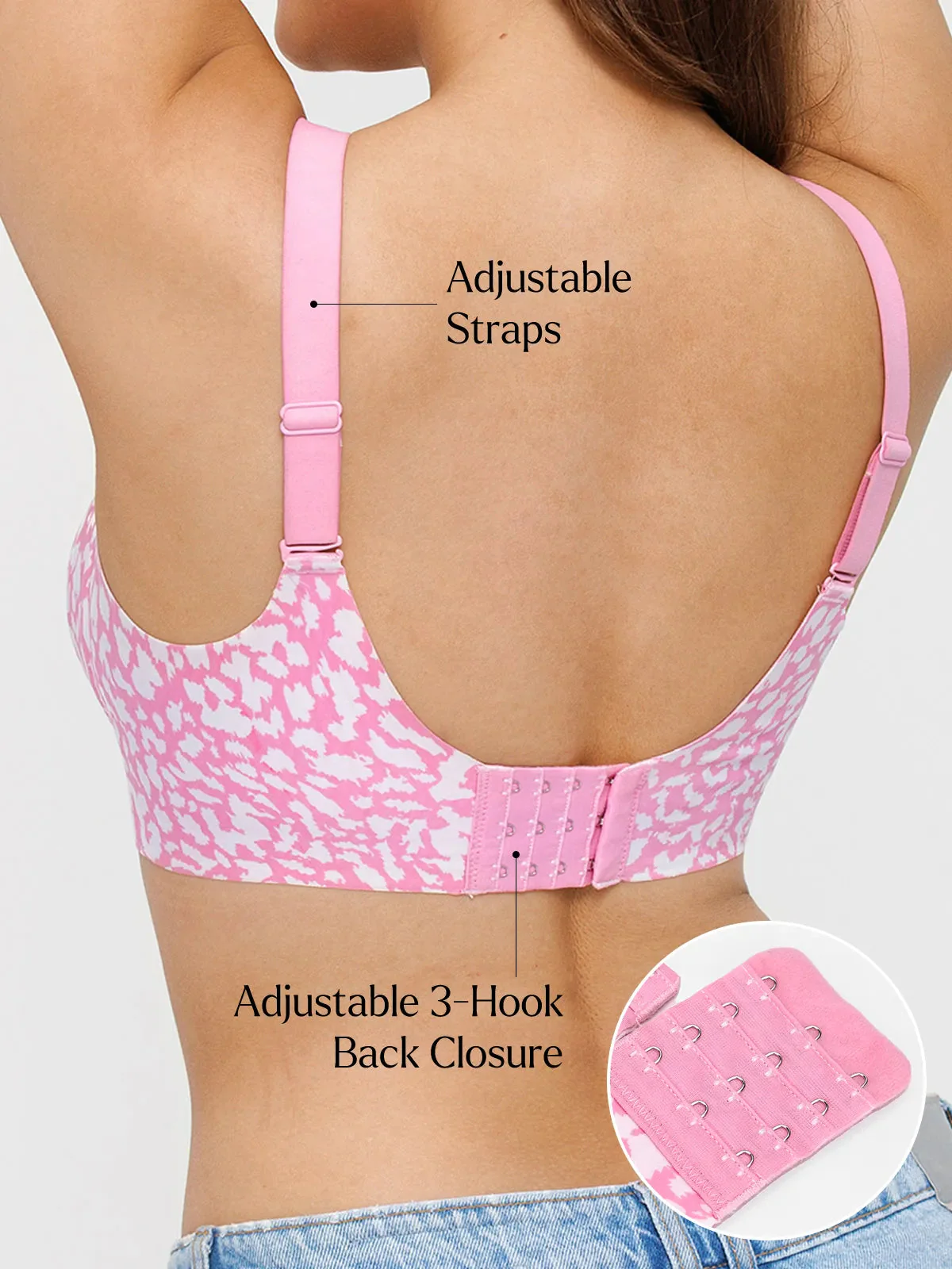 Velourette™ Bezszwowy Biustonosz Bralette bez Fiszbin z Głębokim Dekoltem V