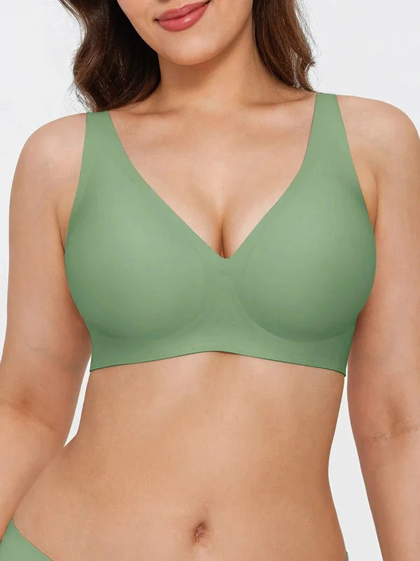 Velourette™ Bezszwowy Biustonosz Bralette bez Fiszbin z Głębokim Dekoltem V